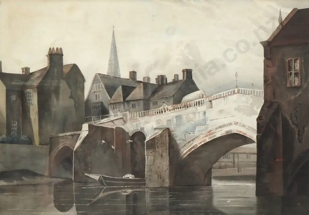 Unsigned - Ouse Bridge, Watercolour on Paper Image 1++