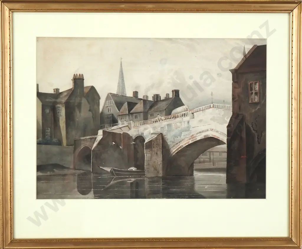 Unsigned - Ouse Bridge, Watercolour on Paper Image 1++