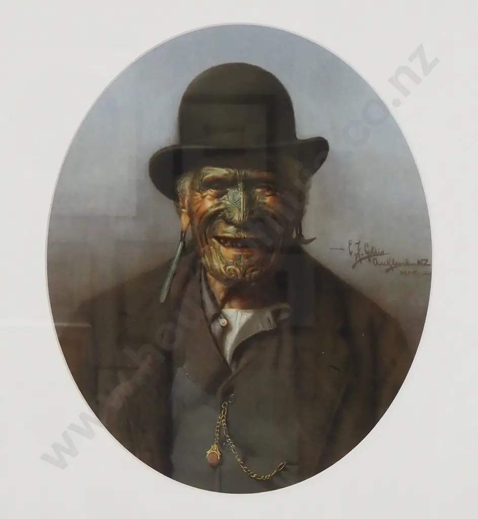 C. F Goldie - Te Aho-te-Rangi Wharepu, Ngati Mahuta, Print Image 1++