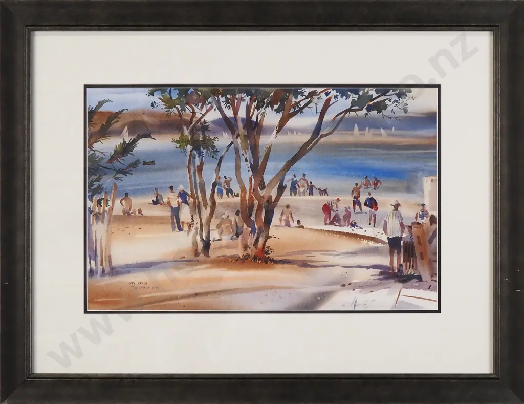 Ted Sherman - City Beach, Watercolour Image 1++