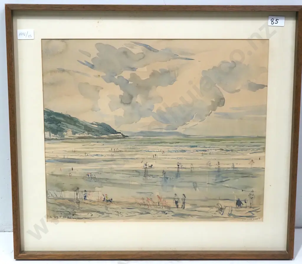 James Evans - Seaside Scene, Watercolour Image 1++