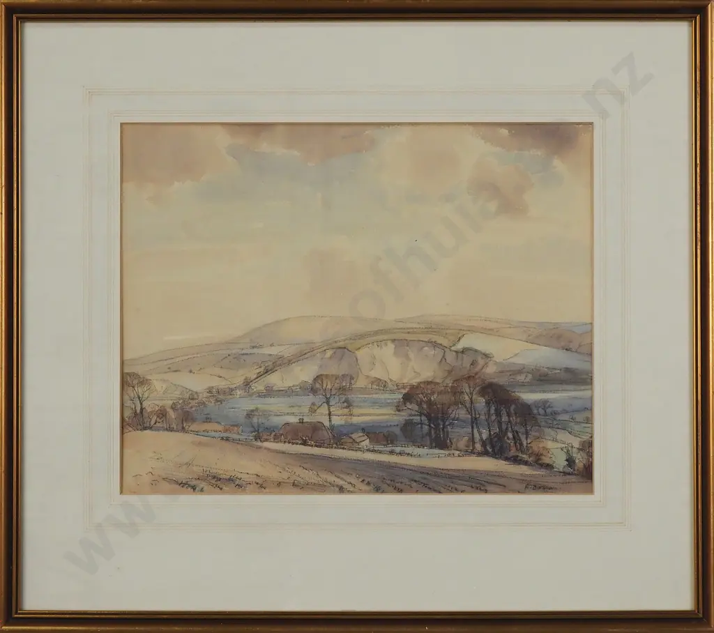 Elaine Barran - 'Amberley Chalk Pit, South Downs Sussex, UK' Watercolour & Pencil Image 1++