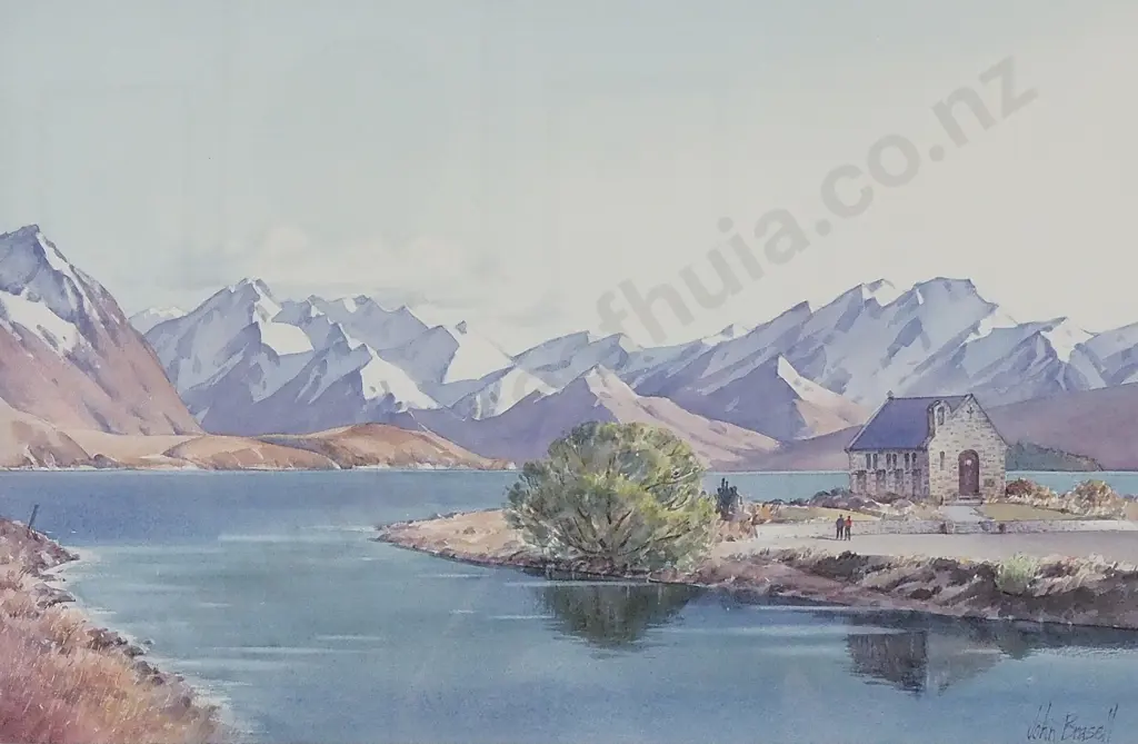 John Brassell - Lake Tekapo & Famous Church, Print Image 1++
