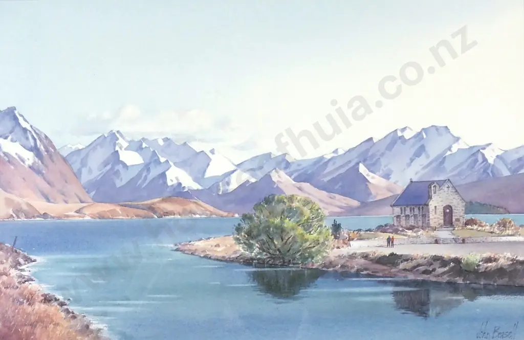 John Brassell - Lake Tekapo & Famous Church, Print Image 1++