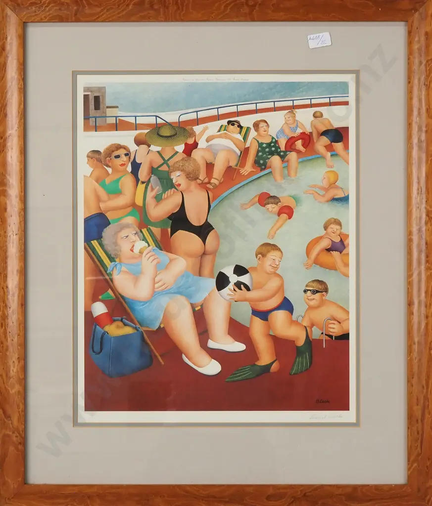 Beryl Cook - The Bathing Pool, Print Image 1++