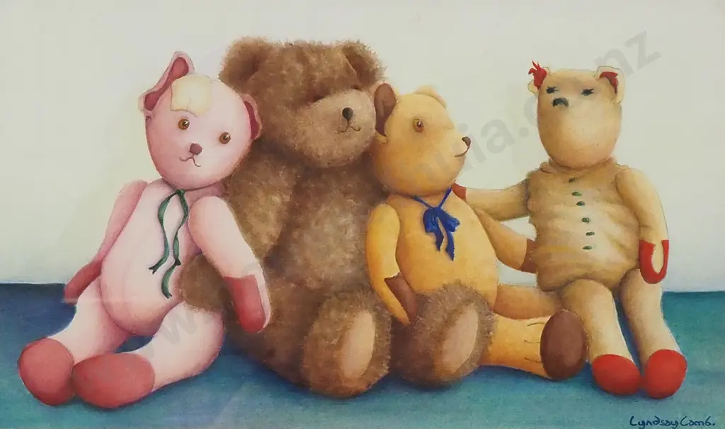 Lyndsay Lamb - Four Bears, Acrylic Image 1++