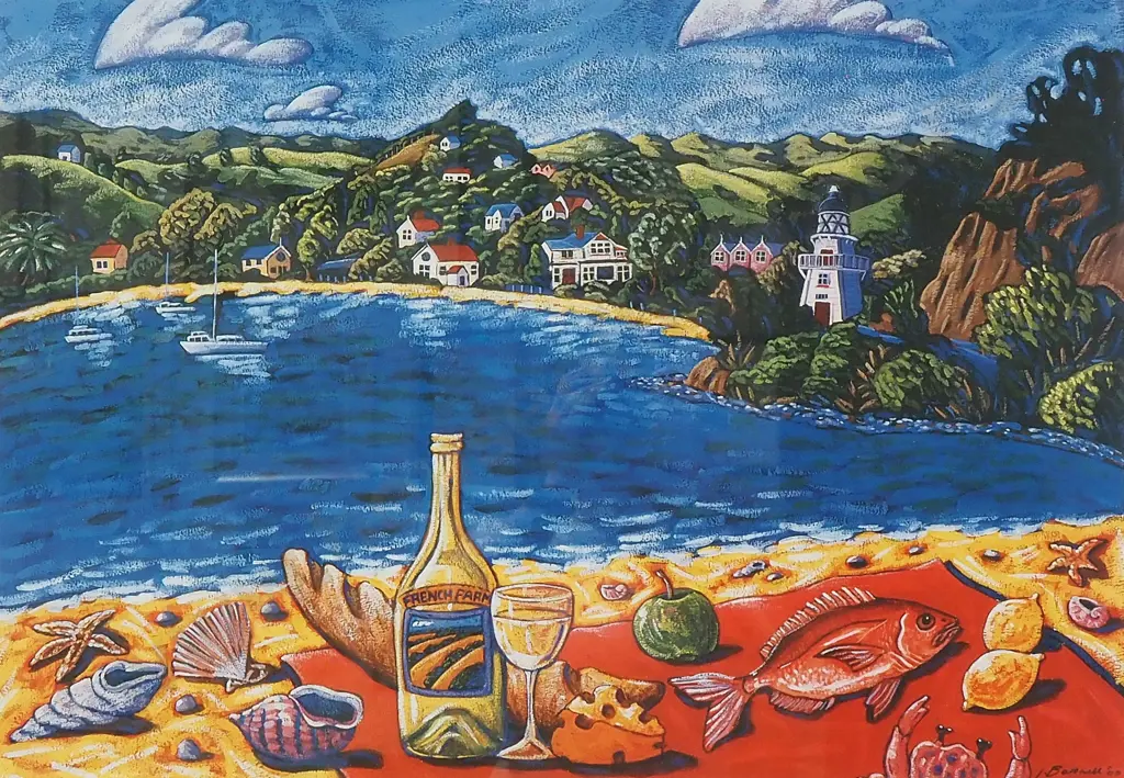 Ingrid Banwell - Akaroa Picnic, Print Image 1++