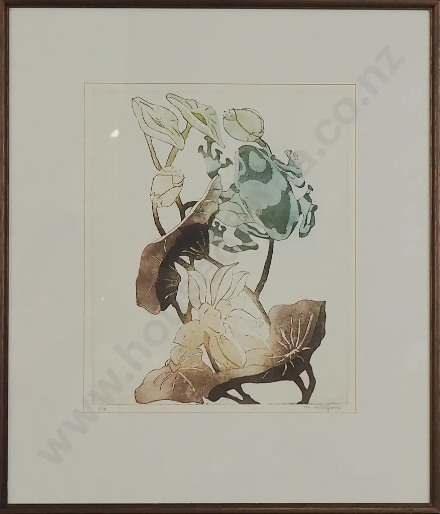 M McAlpine - Waterlilies, Etching/Engraving Image 1++