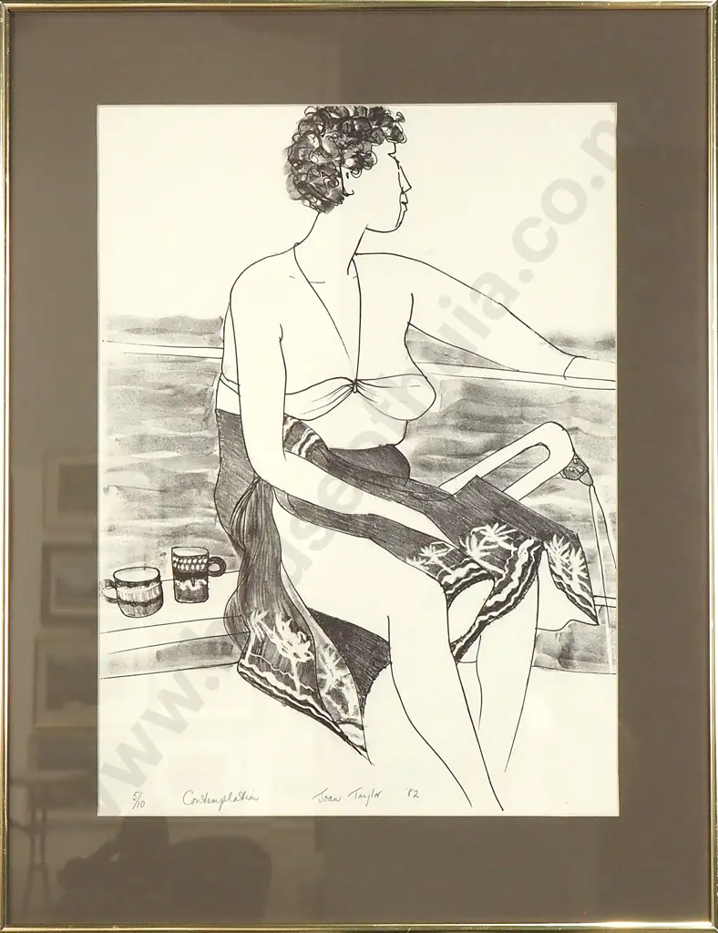 Joan Taylor - Contemplation, Lithograph Image 1++