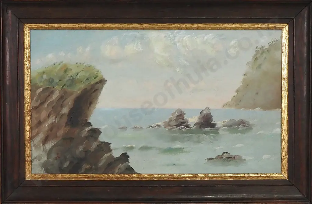 Artist Unknown - Seascape, Oil On Canvas Image 1++