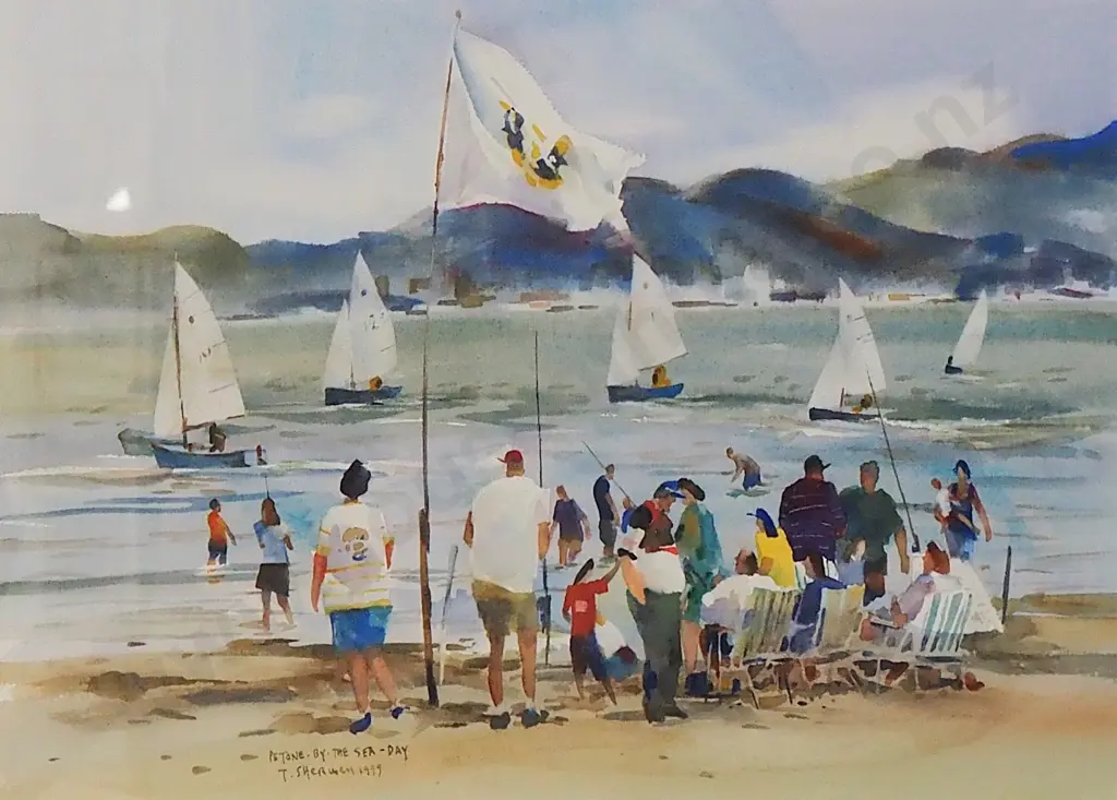 Ted Sherman - Petone By The Sea (1999), Watercolour Image 1++