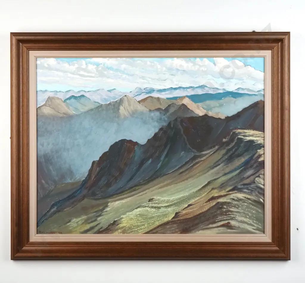 GW Edwards - From Avalanche Peak, Oil on Board Image 1++