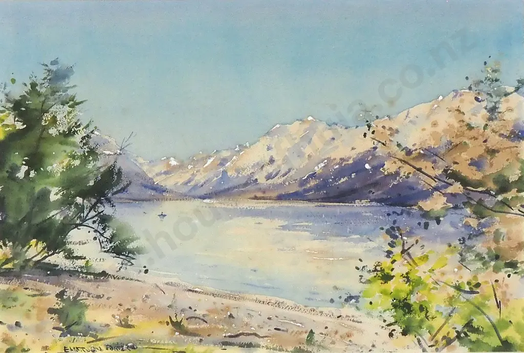 Emerson Porter - Lake Ohau, Watercolour on Paper Image 1++