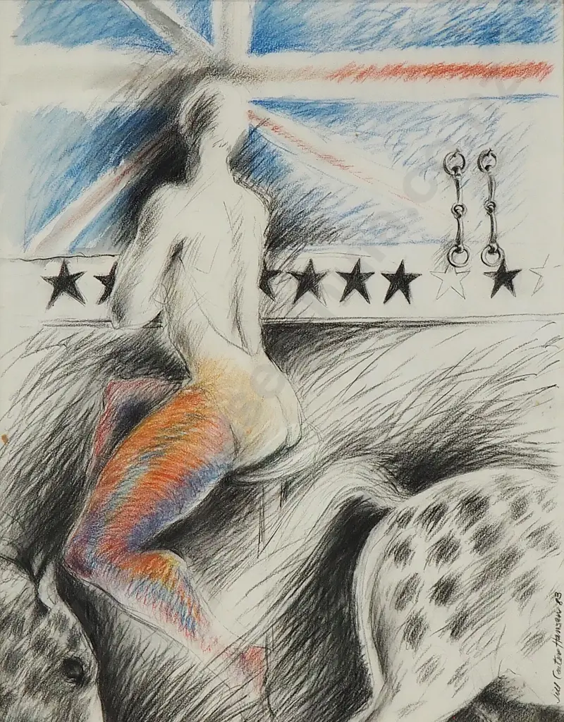 Jill Carter-Hansen - Nude Study, Pastel & Watercolour Image 1++