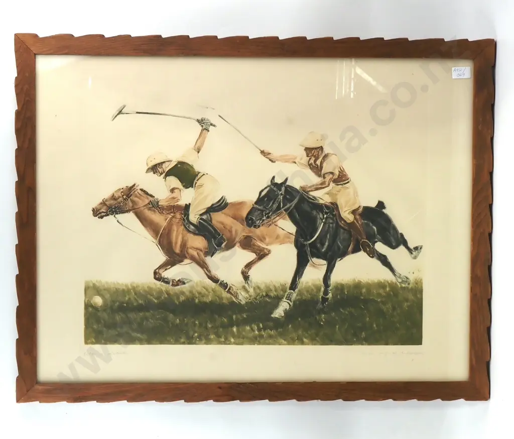 De Rebour - Polo Scene, Hand-Coloured Etching Image 1++