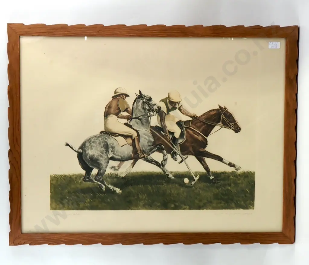 De Rebour - Polo Players, Hand-Coloured Etching Image 1++