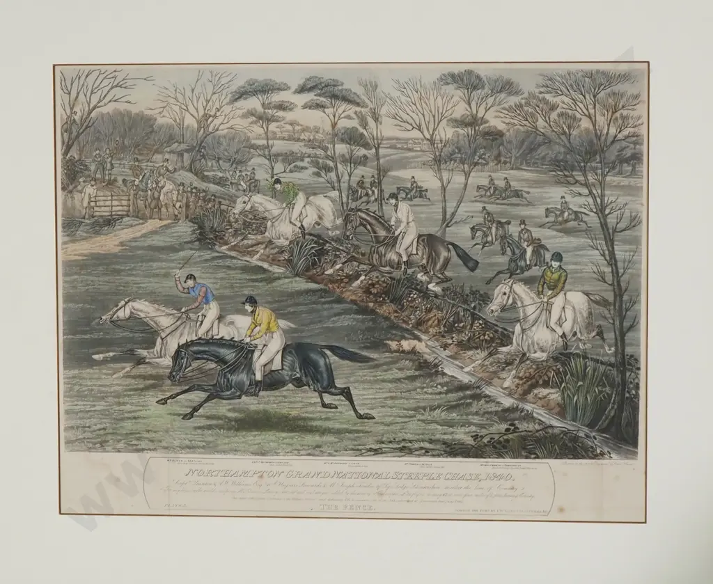 Charles Hunt -  "Grand National Steeplechase", Hand Coloured Lithograph Image 1++