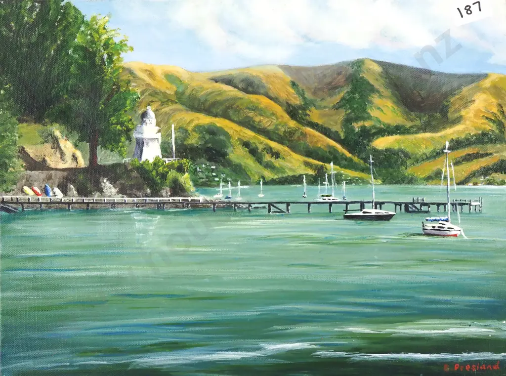 B Prestland - "No 7 Akaroa', Oil Image 1++