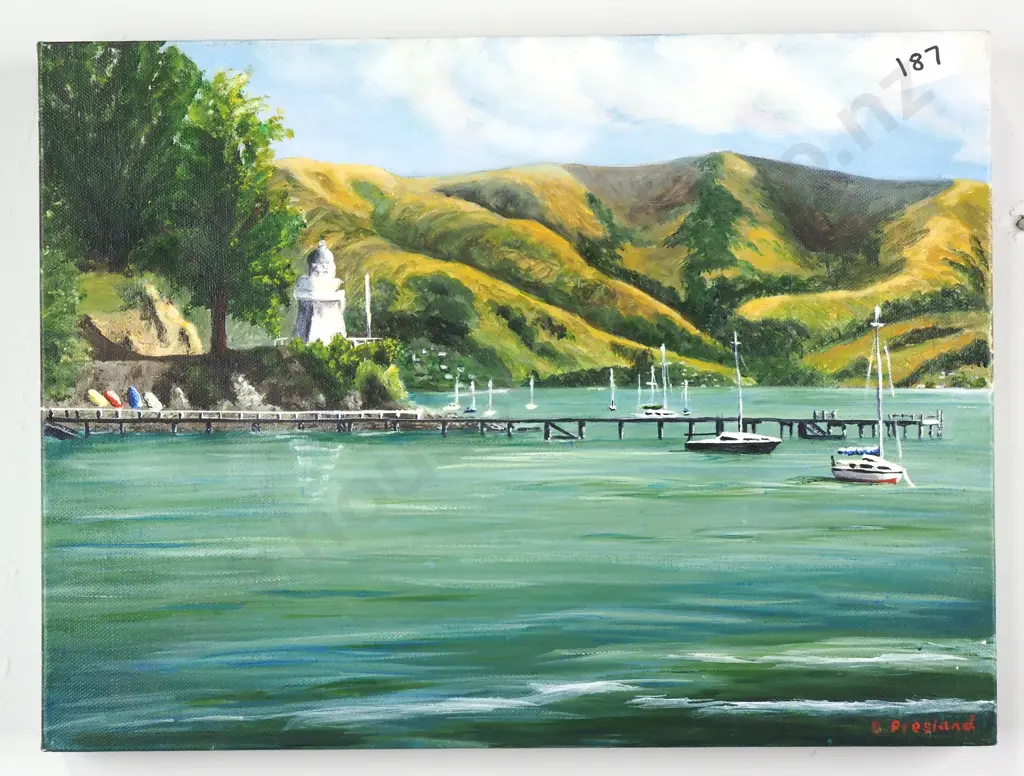 B Prestland - "No 7 Akaroa', Oil Image 1++