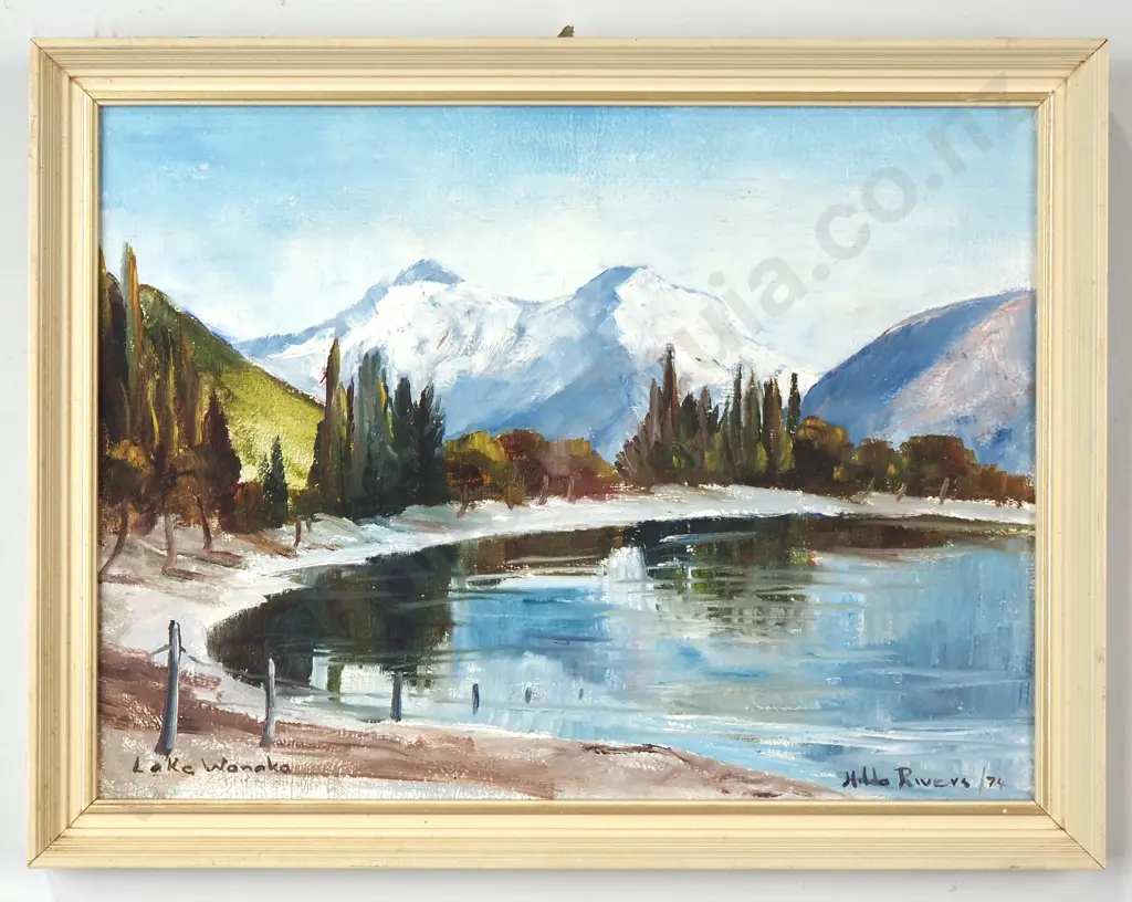 Hilda Rivers - 'Lake Wanaka', Oil Image 1++