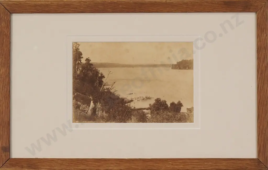 Burton Brothers - Lake Mahinapua - Near Hokitika, Albumen Silver Photograph Image 1++