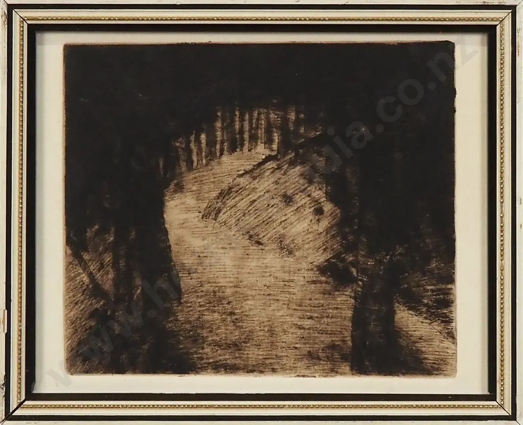 Sam Cairncross - Pine Trees (1951), Dry-point Etching Image 1++