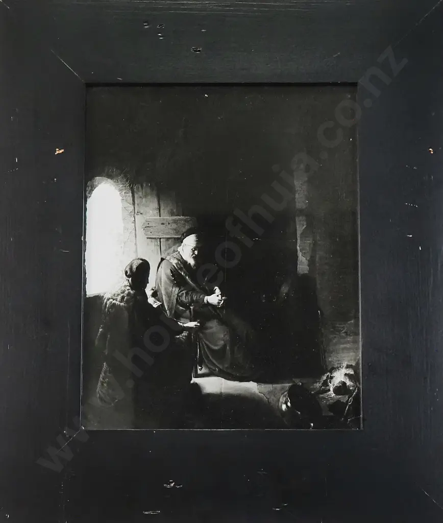 After Rembrandt Van Rijn - Anna and the Blind Tobit, Silver Gelatin Photograph Image 1++