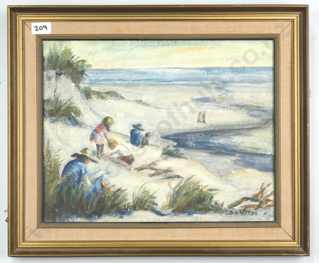B H Wilkes - A Day At The Beach, Oil On Board Image 1++