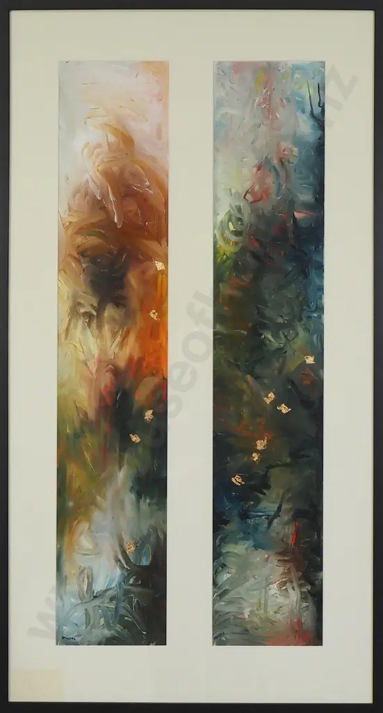 Mary Horn - Abstract Diptych, Oil Image 1++