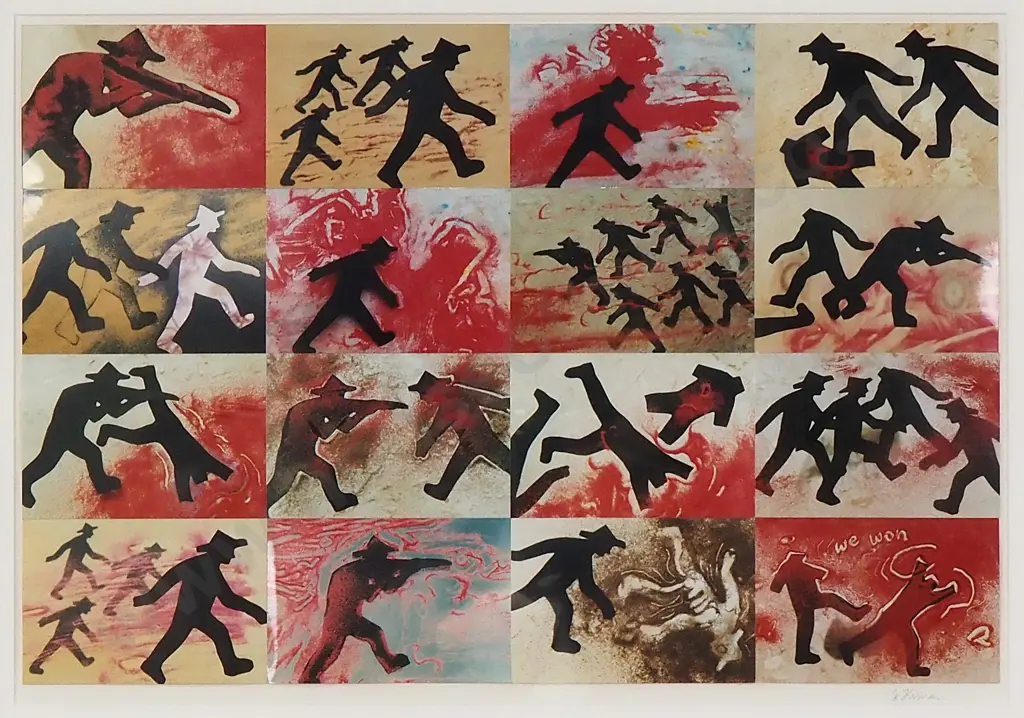 John Kelman - Twenty Framed Photos Depicting Cut Outs w Sand, Collage Image 1++