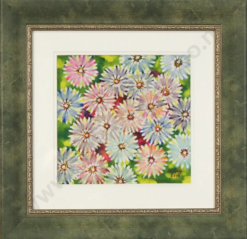 Artist Unknown - Daisies, Watercolour Image 1++