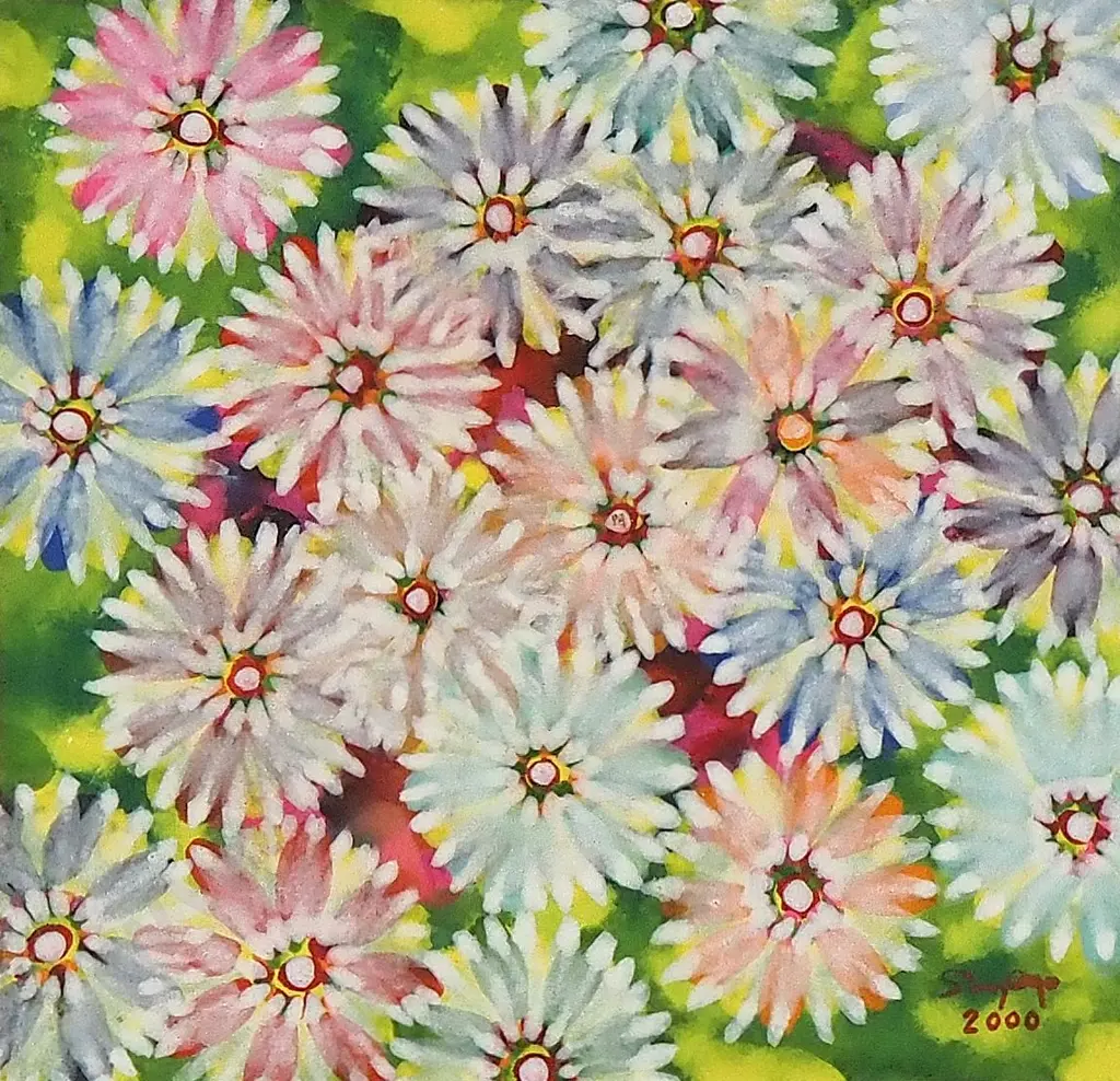 Artist Unknown - Daisies, Watercolour Image 1++