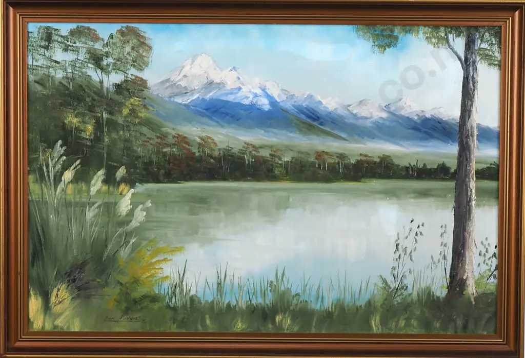 Don Parlane - Lake Moreati South Westland, Oil on Board Image 1++