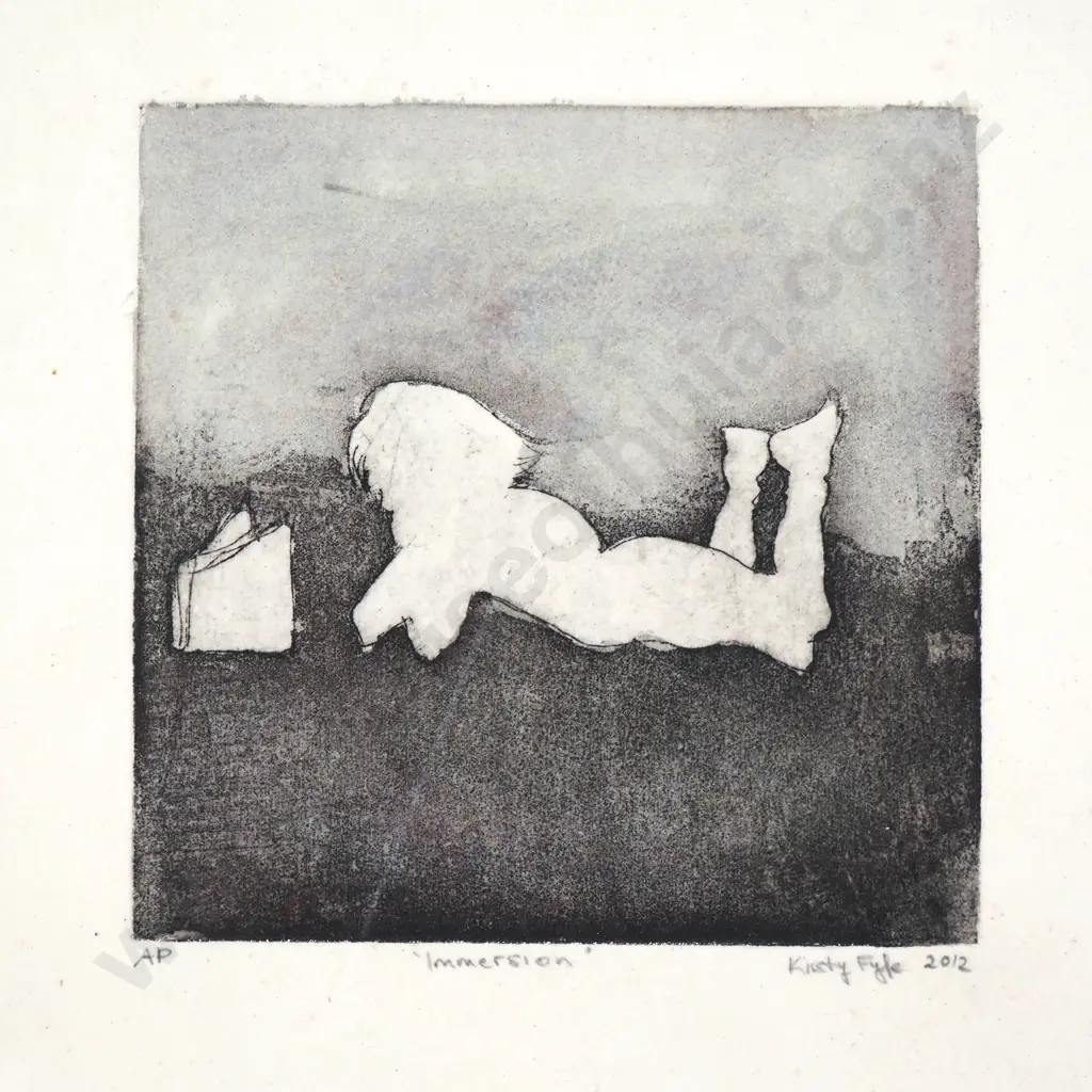 Kirsty Fyfe - Immersion, Aquatint on paper affixed to canvas Image 1++