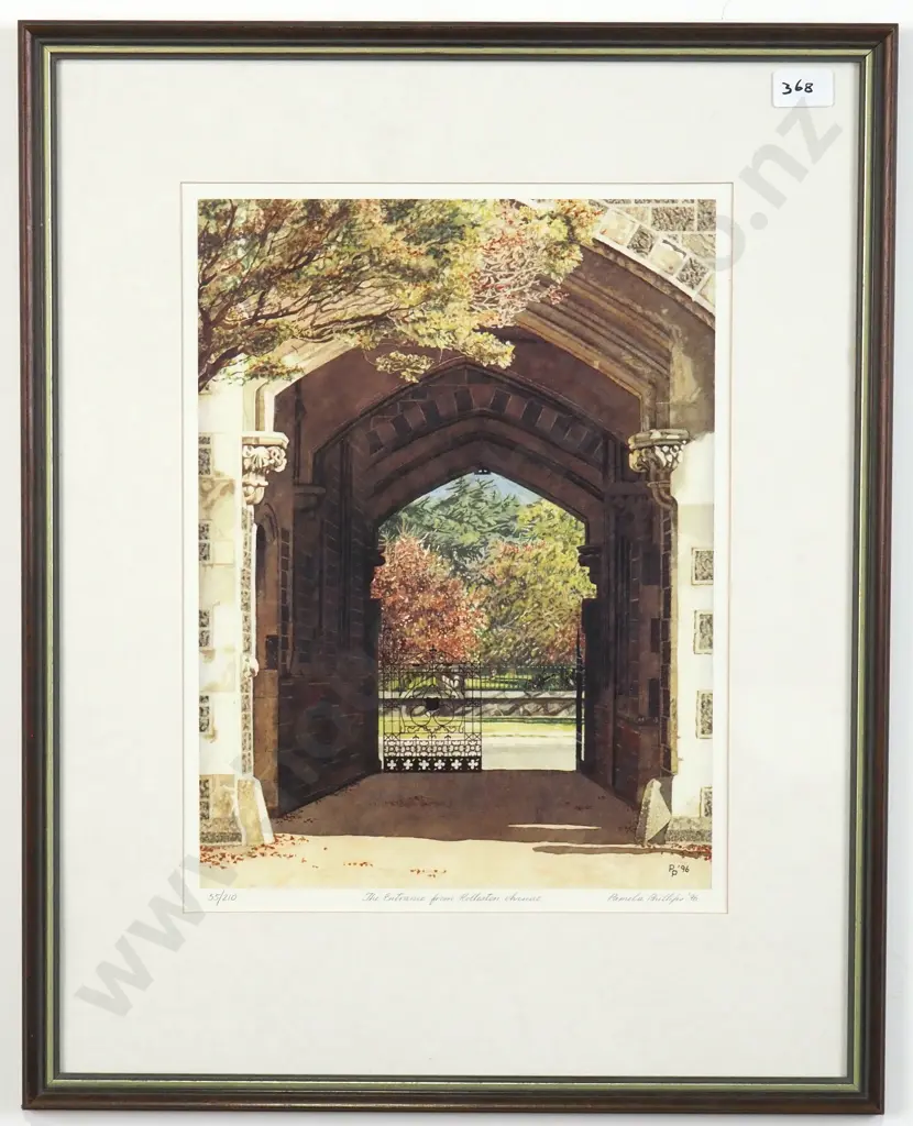 Pamela Philips - The Entrance from Rolleston Avenue, Print Image 1++