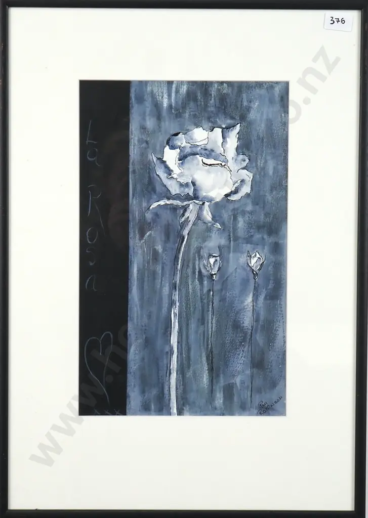 Pam Robinson - 'La Rosa', Watercolour & Ink Image 1++