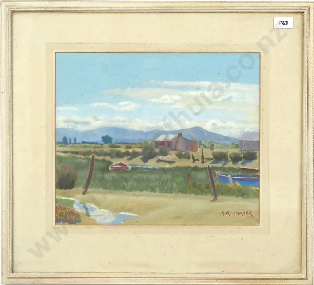 H R Fraser - Low Tide On The Styx, Oil Image 1++