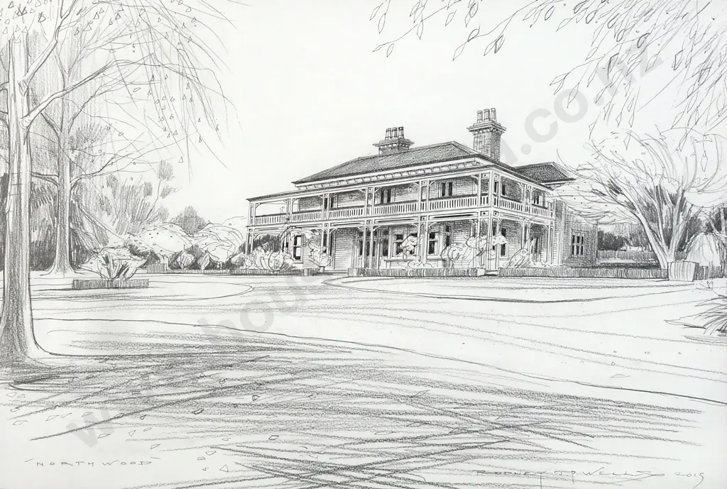 Rodney J P Wells - Northwood, Ink & Graphite Image 1++