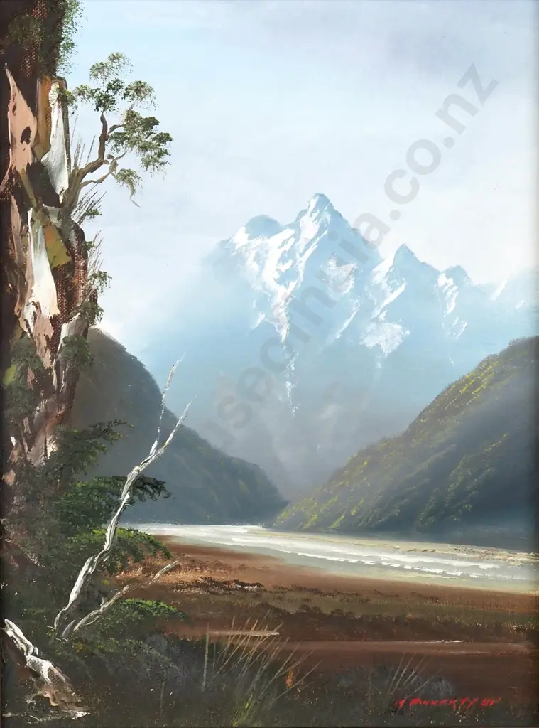 Michael Finnerty - Landsborough River, Oil on Board Image 1++