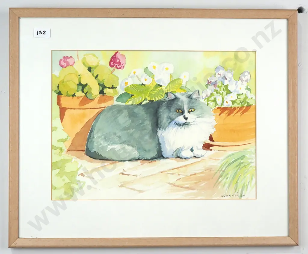 Kelvin McMillan - The Excitement of Hide & Seek w a Small Intruder, Watercolour (1993) Image 1++