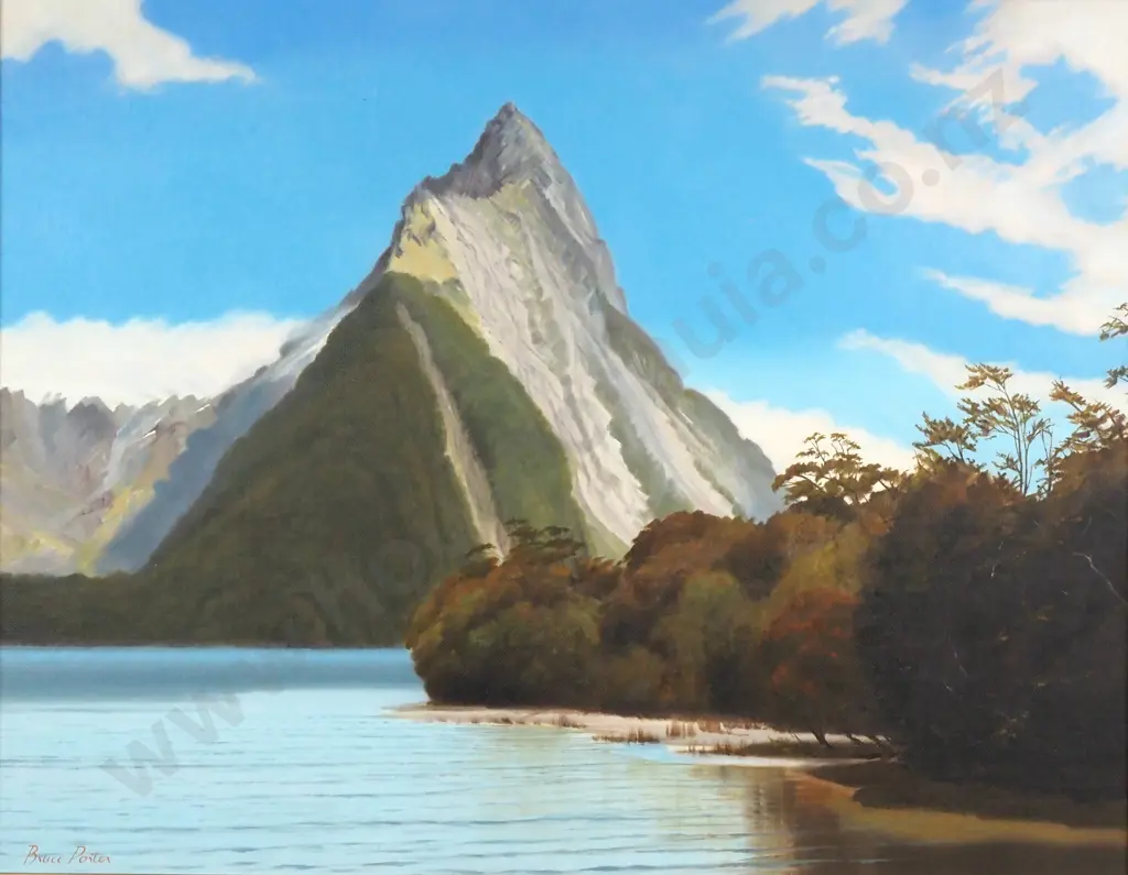 Bruce Porter - 'Mitre Peak', Oil Image 1++