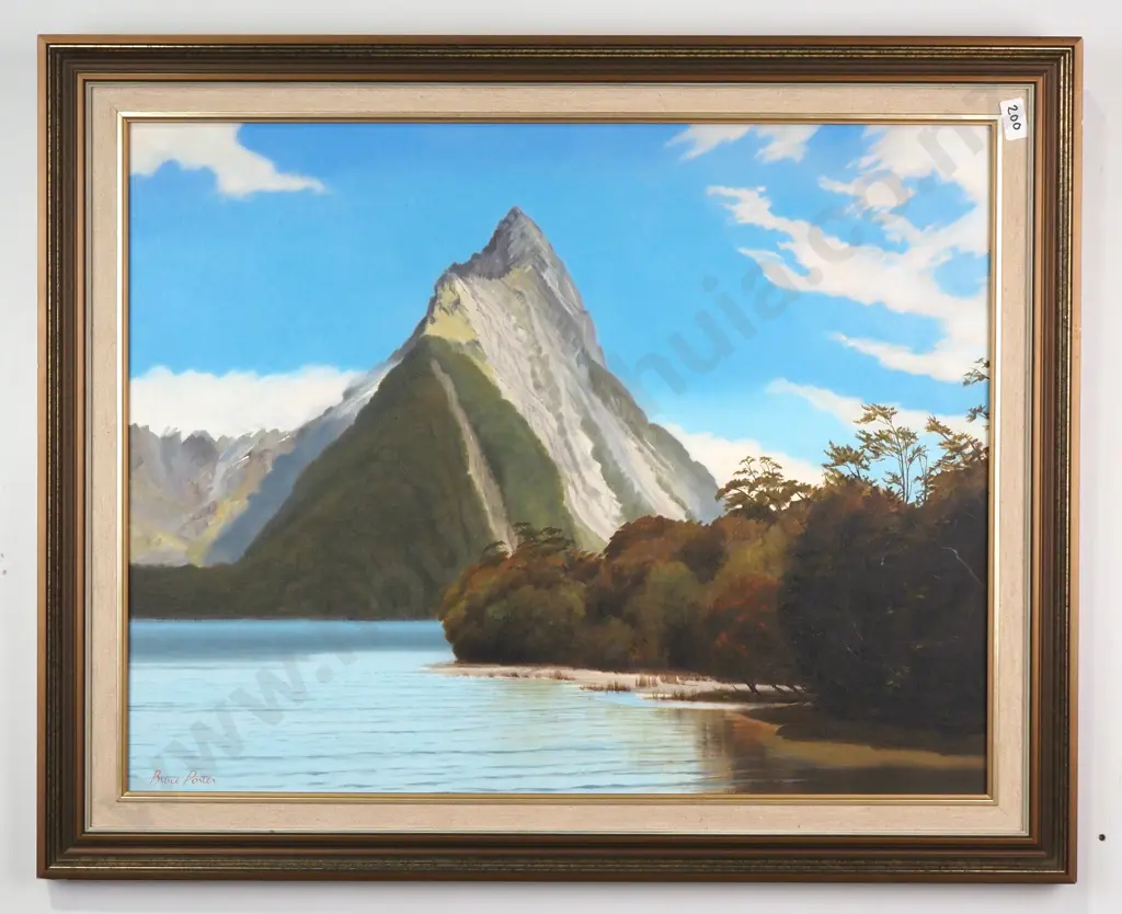 Bruce Porter - 'Mitre Peak', Oil Image 1++