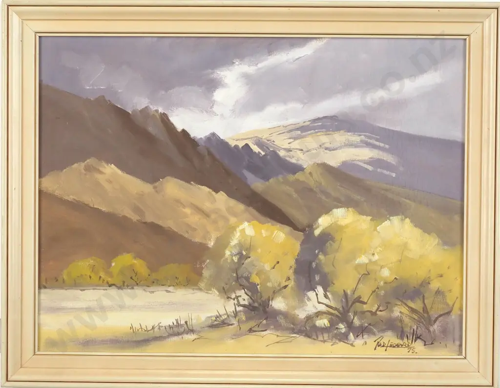 Rod Leonard - In The Autumn, Omarama, Oil On Board Image 1++