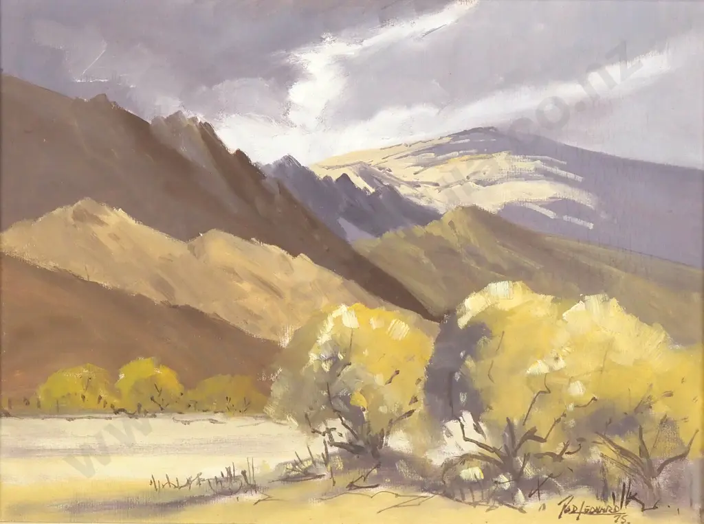 Rod Leonard - In The Autumn, Omarama, Oil On Board Image 1++