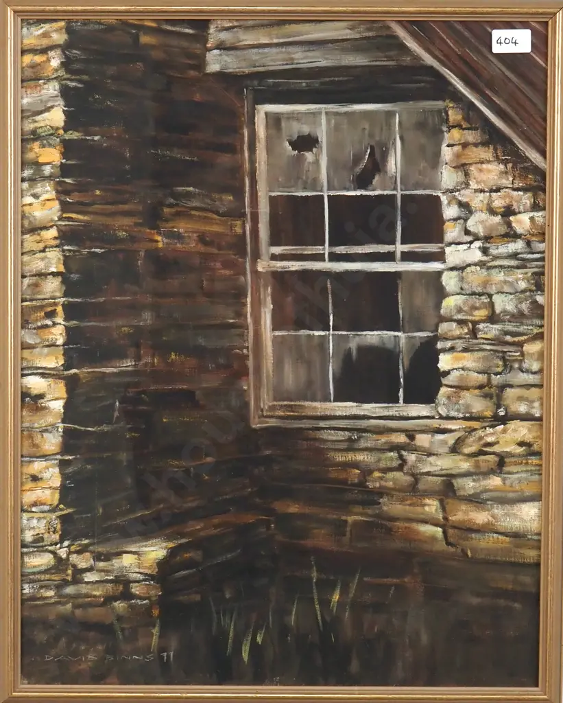 David Binns - Maniototo Abandoned Building, Oil on Board Image 1++