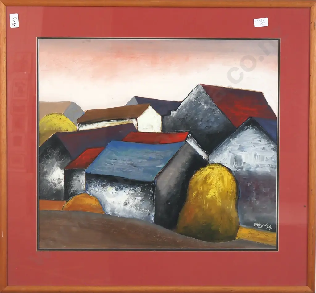 Dai Hao Phong - Building series, Oil on Board Image 1++