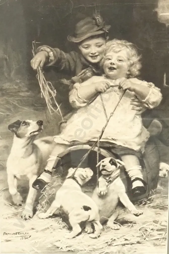 Arthur J Elsley - 'Breaking Them In', Photogravure Image 1++