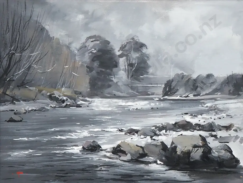 Colin Wynn, "Inangahua Grey, North Westland", Oil On Linen Canvas Image 1++