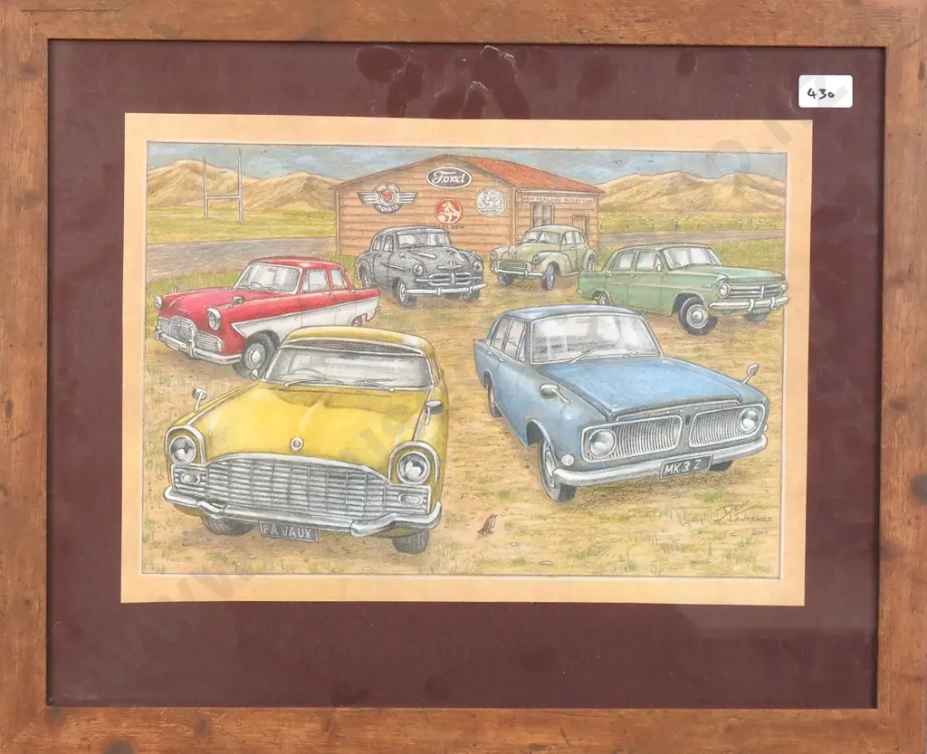 Dean Lawrence - Classic Cars, Pencil & Crayon Image 1++