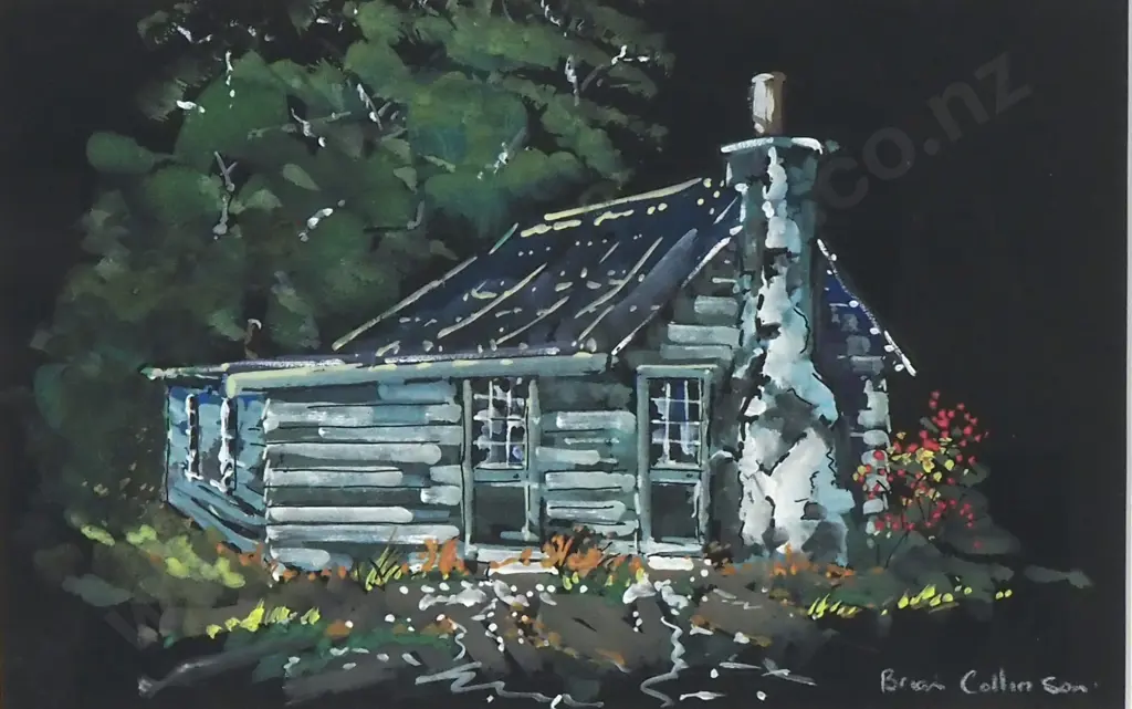 Brian Collinson - Cottage, Water Colour & Gouache Image 1++